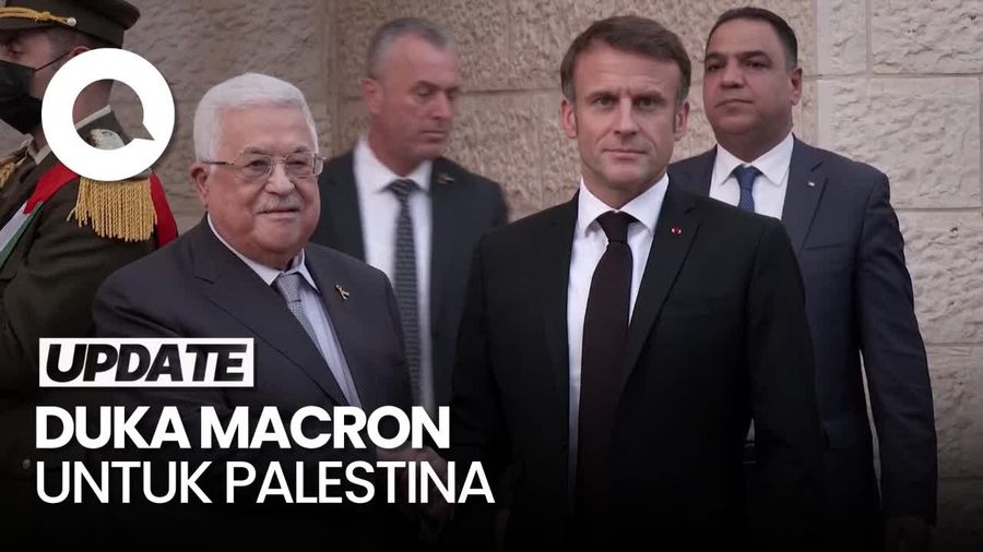 Macron Temui Presiden Palestina, Sampaikan Duka Atas Warga Gaza