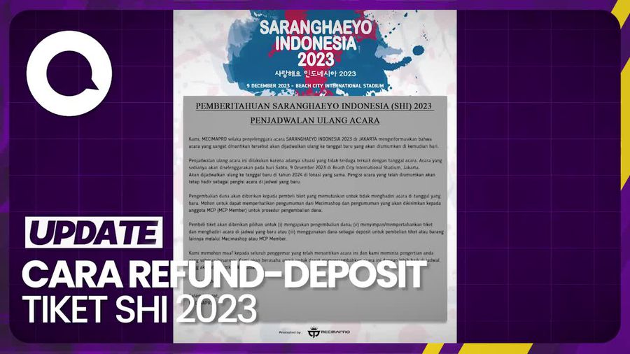 Konser SHI 2023 Diundur, Cek Cara Refund dan Deposit Tiketmu
