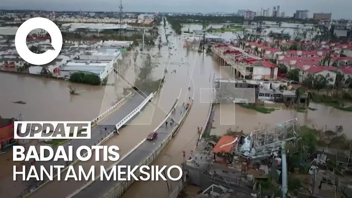 Dahsyatnya Badai Otis Hantam Meksiko, Picu Banjir hingga Longsor