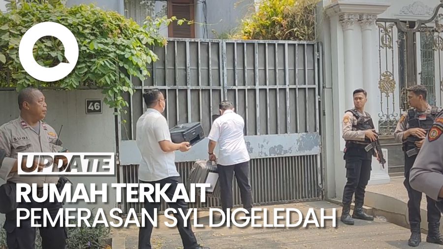 Polisi Bawa Koper-Printer saat Memasuki Rumah Terkait Pemerasan SYL