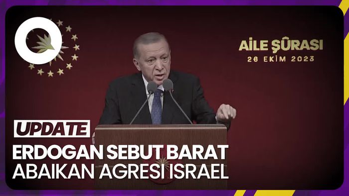Barat Abaikan Agresi Israel, Erdogan: Karena Korbannya Muslim
