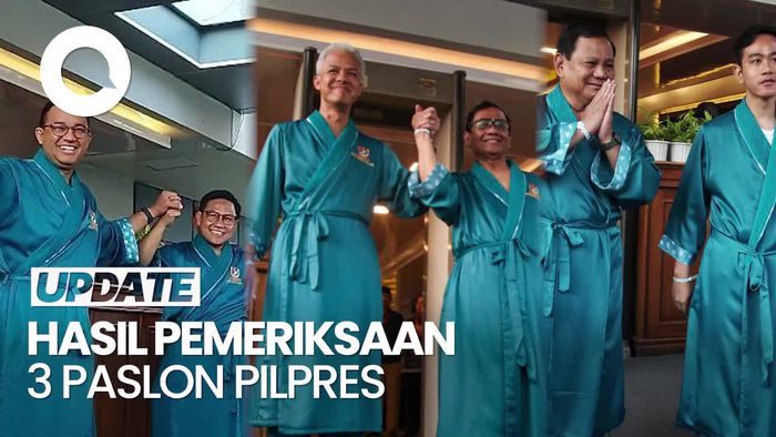  KPU Umumkan Hasil Tes Kesehatan 3 Paslon Pilpres