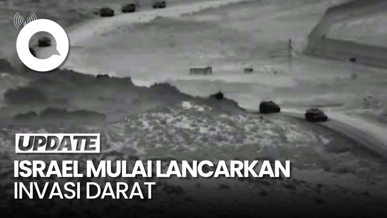 Tank Israel Mulai Bergerak Lancarkan Invasi Darat Ke Gaza