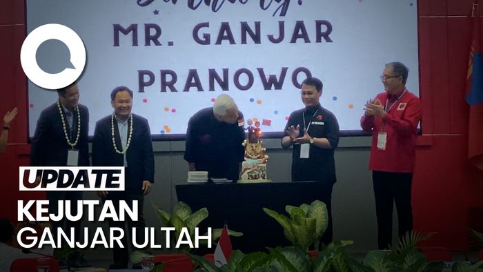 Momen Ganjar Dapat Kejutan Ultah di Sekolah Partai PDIP