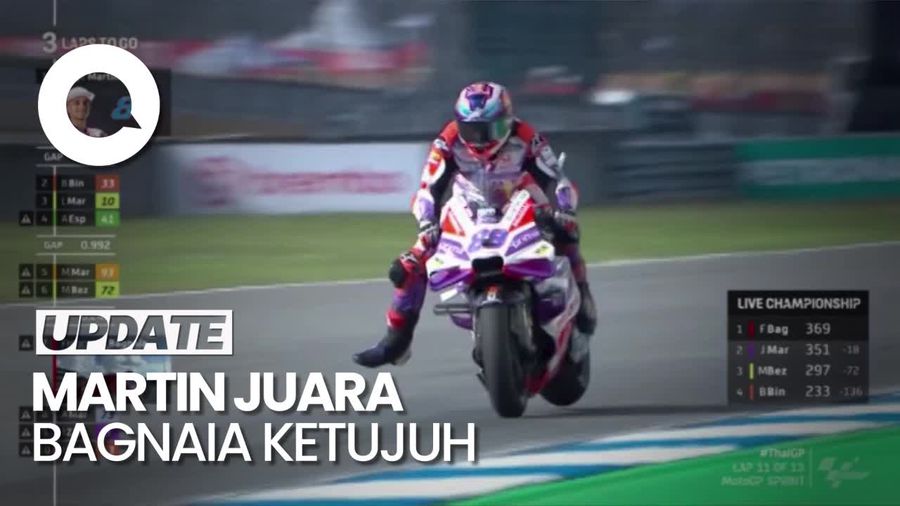 Jorge Martin Juara Sprint Race MotoGP Thailand, Bagnaia Ketujuh