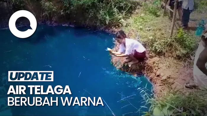 Penampakan Air Telaga di Bengkulu Tiba-tiba Berwarna Biru