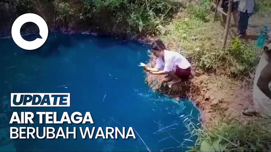Penampakan Air Telaga di Bengkulu Tiba-tiba Berwarna Biru