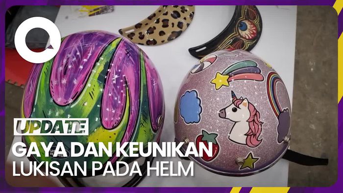 Bikin Lukisan di Helm Tambah Unik dan Modis
