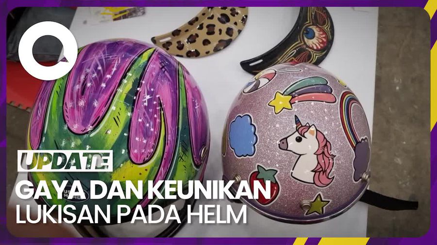 Bikin Lukisan di Helm Tambah Unik dan Modis