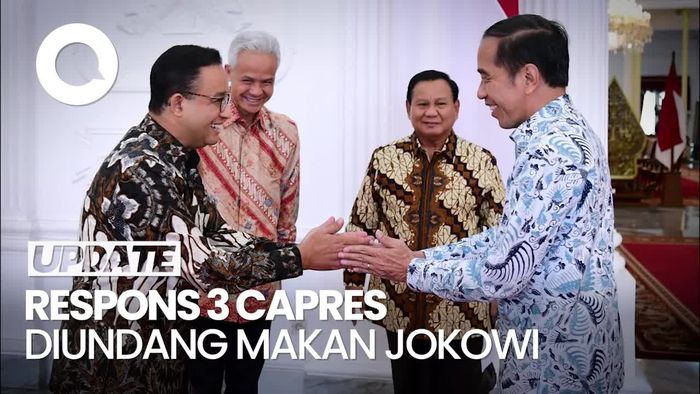 Respons Prabowo, Ganjar dan Anies Seusai Makan Bareng Jokowi