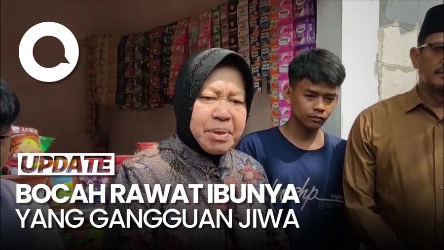 Mensos Risma Kunjungi Rumah Bocah Perawat Ibu ODGJ di Garut
