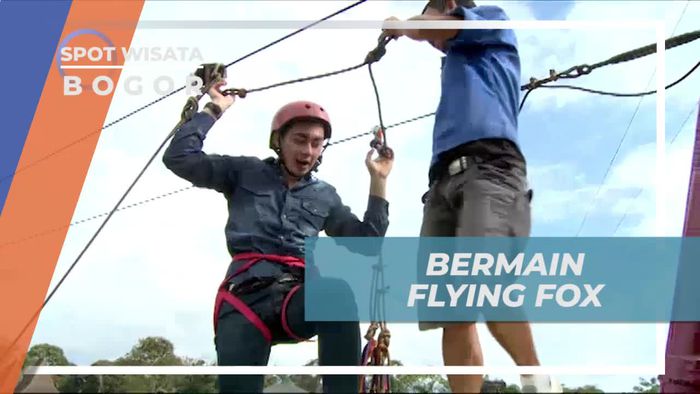 Meluncur Menyeberangi Danau Buatan Dengan Flying Fox, Bogor