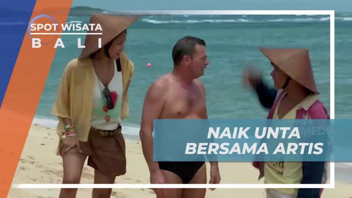 Momen Seru Mengajak Wisatawan Mancanegara Naik Unta di Nusa Dua Bali