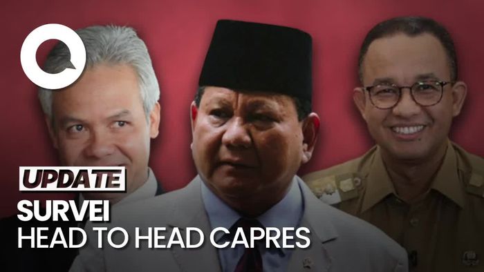 Survei Head to Head LSJ: Prabowo Unggul Lawan Ganjar dan Anies