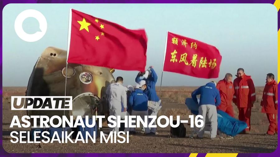 Astronaut Shenzou-16 China Kembali ke Bumi dengan Selamat