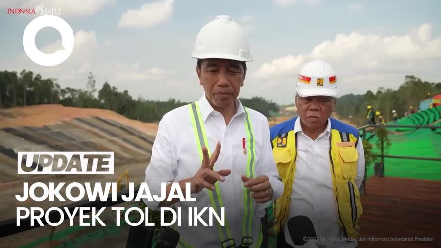 Jokowi Tinjau Proyek Pembangunan Tol, Balikpapan-IKN Cuma 50 Menit