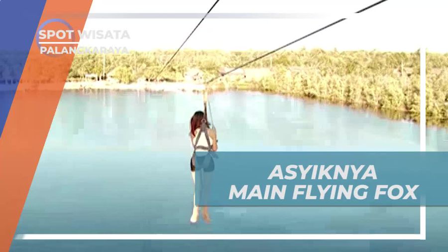 Meluncur Seru Dengan Wahana Flying Fox di Palangkaraya