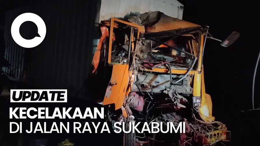 Truk Rem Blong Tabrak Bengkel di Sukabumi, Sopir Tewas