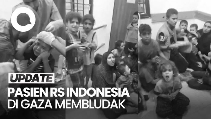 Antrean Pasien RS Indonesia di Gaza Seusai Kamp Pengungsian Diserang
