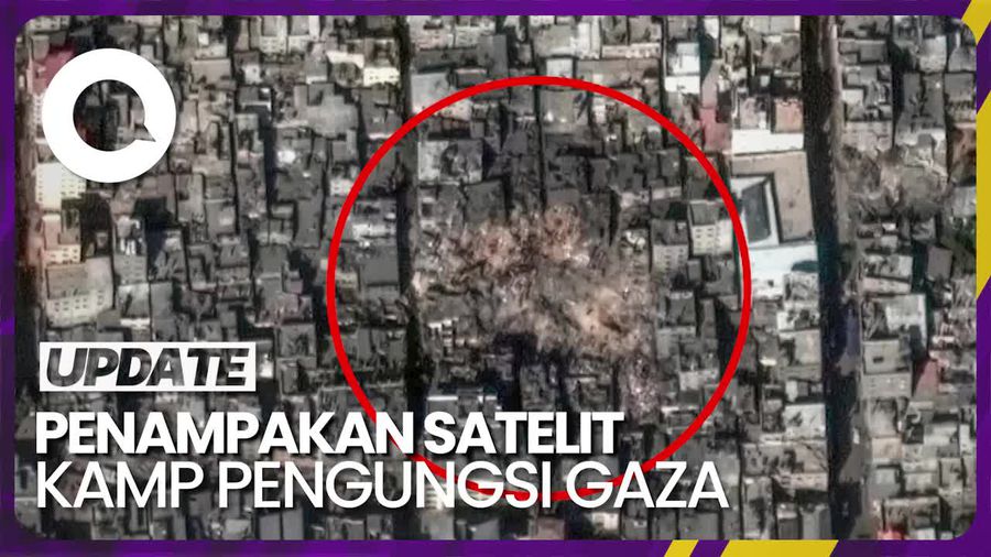 Foto Satelit Sebelum dan Setelah Kamp Pengungsi Gaza Dibom Israel