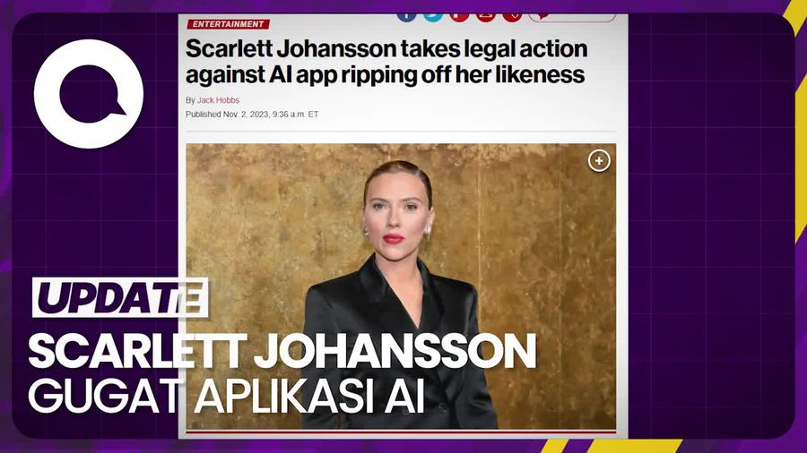 Scarlett Johansson Gugat Aplikasi AI yang Kloning Dirinya