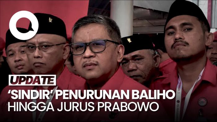 Hasto Sindir Penurunan Baliho di Bali-Jurus Prabowo Lewat Pantun