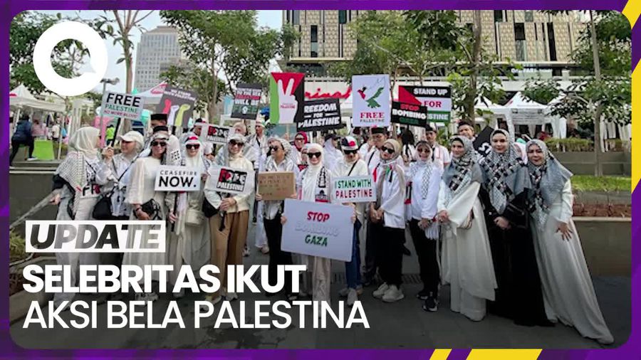 Potret Mulan Jameela hingga Kartika Putri Ikut Aksi Bela Palestina di Monas