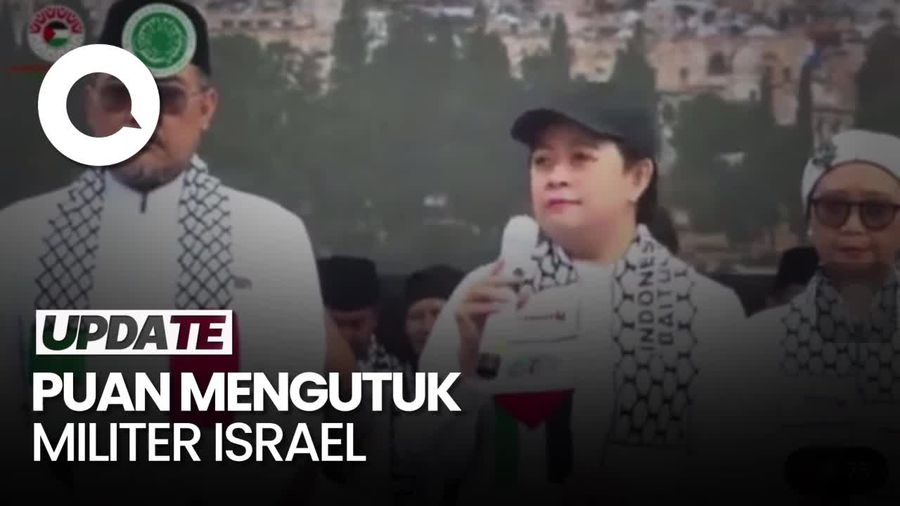 Puan Berorasi di Aksi Bela Palestina, Mengutuk Kekejaman Israel