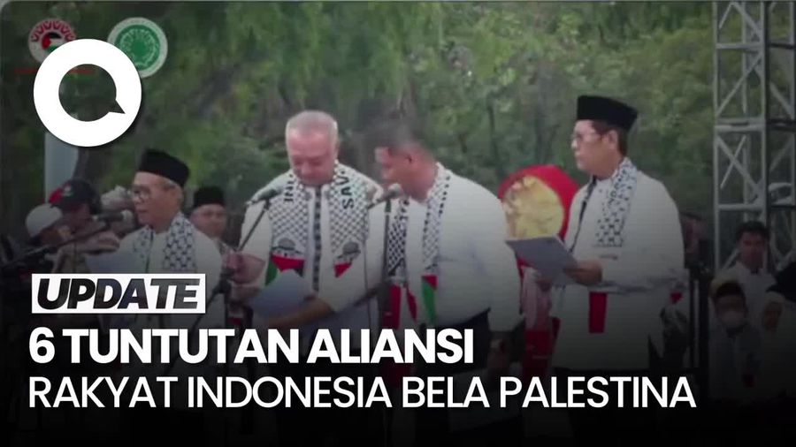 Isi Tuntutan Aksi Bela Palestina yang Dibacakan Tokoh Lintas Agama