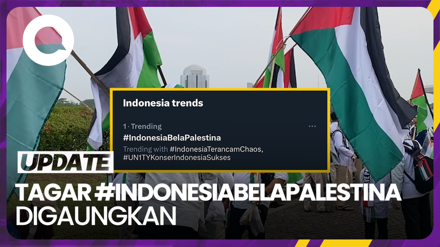 Aksi di Monas, #IndonesiaBelaPalestina Puncaki Trending Topic