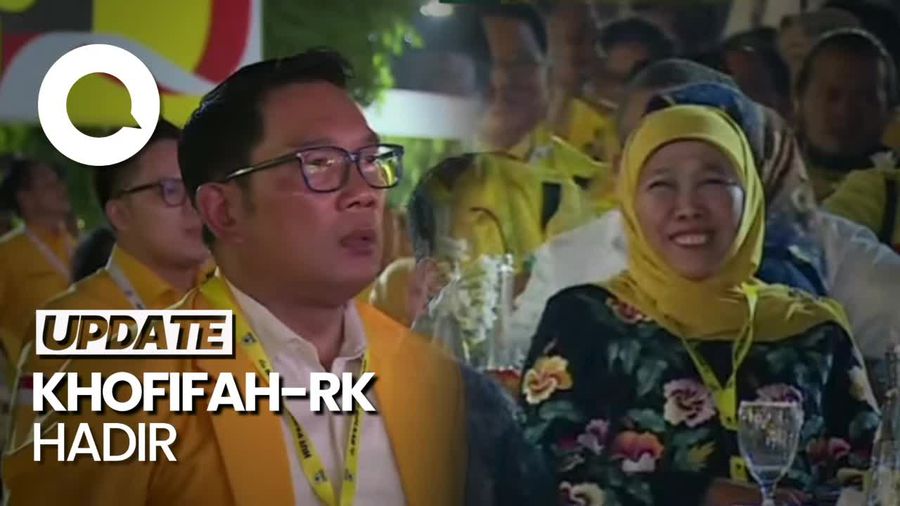 Khofifah-Ridwan Kamil Hadiri Acara HUT ke-59 Golkar