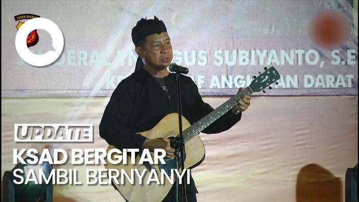 Saat KSAD Nyanyi Ajak Warga Pangandaran Serukan Pemilu Damai