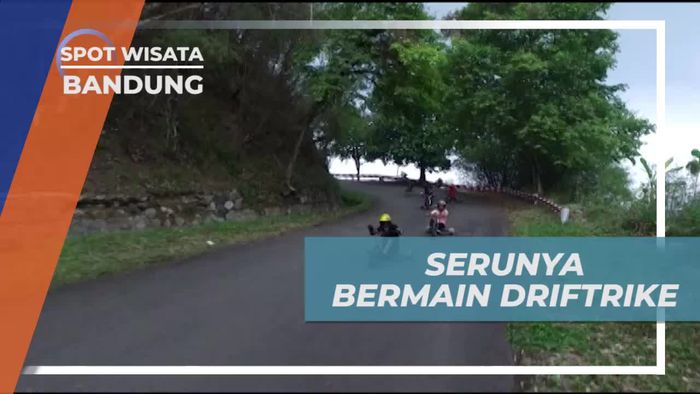 Meluncur Cepat Dengan Sepeda, Keseruan Aksi Driftrike, Bandung