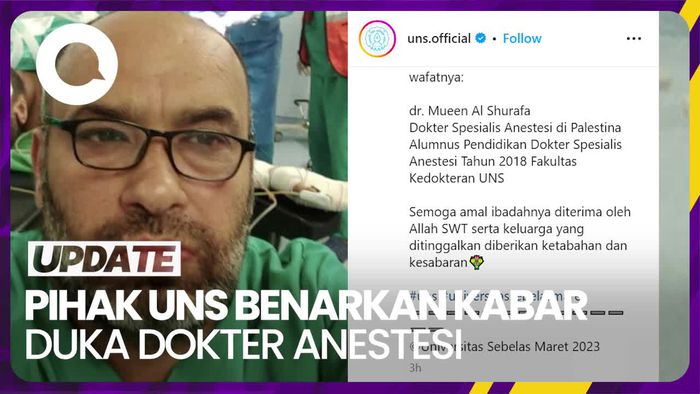 Dokter Anestesi Alumnus UNS di Palestina Gugur, Kampus Berduka