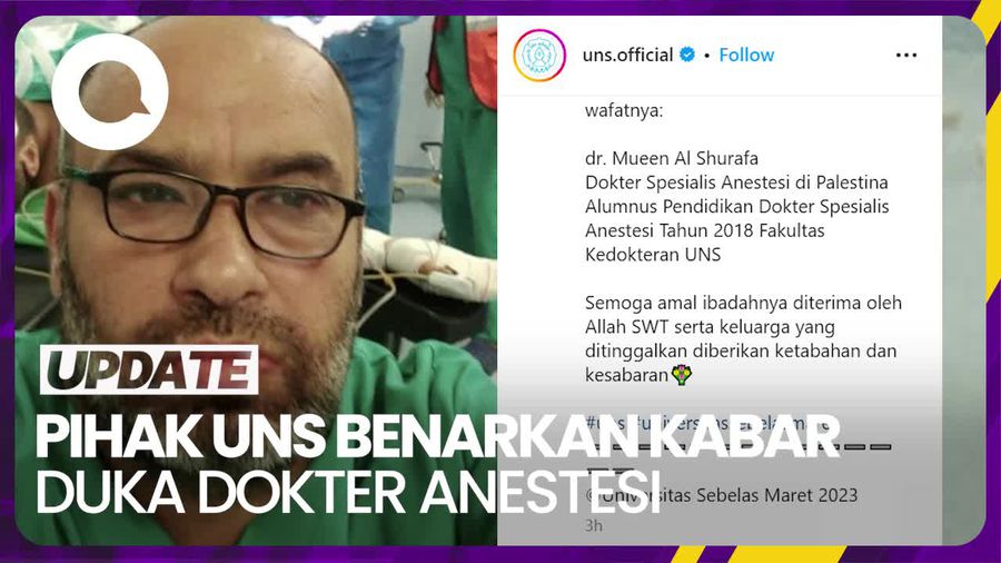 Dokter Anestesi Alumnus UNS di Palestina Gugur, Kampus Berduka