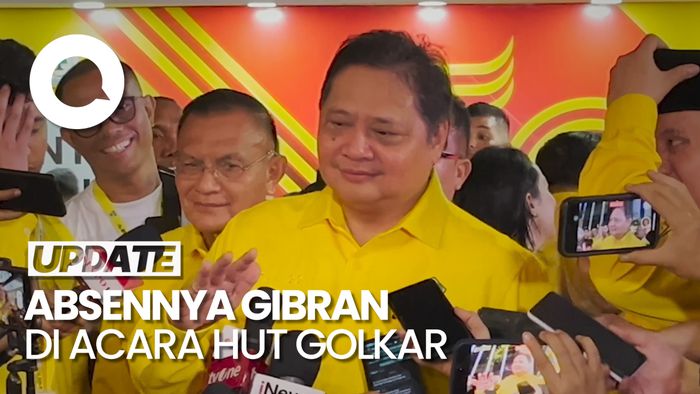 Gibran Tak Hadir di Acara HUT Golkar, Ini Kata Airlangga