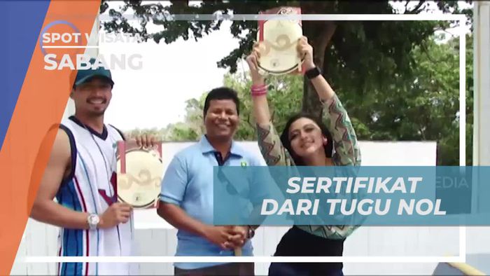 Pemberian Sertifikat Sebagai Souvenir Bagi Wisatawan, Sabang