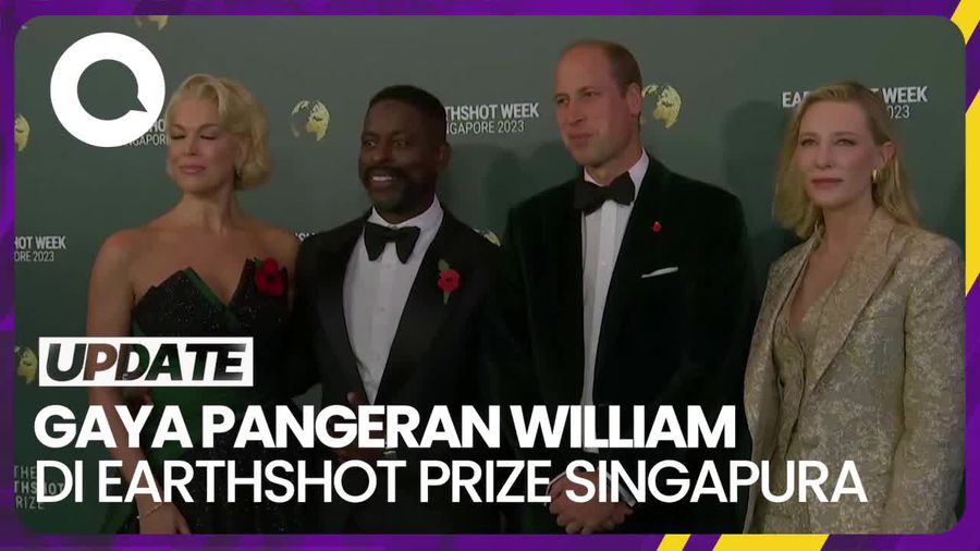 Gaya Pangeran William Bareng Sejumlah Artis di Earthshot Prize 2023