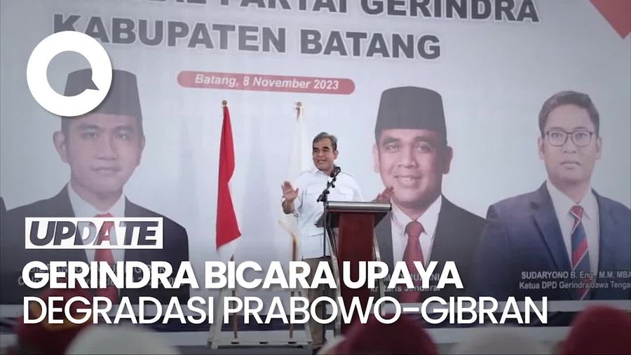 Gerindra Sebut Ada Upaya Degradasi Prabowo-Gibran di Pilpres 2024