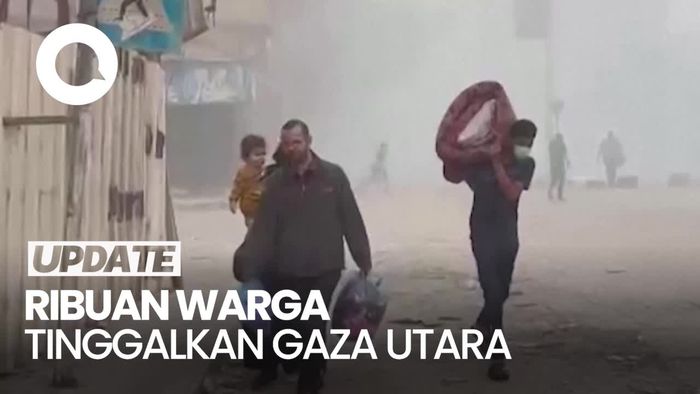 Warga Tinggalkan Gaza Utara Setelah Serangan Dekat Kamp Pengungsi Shati