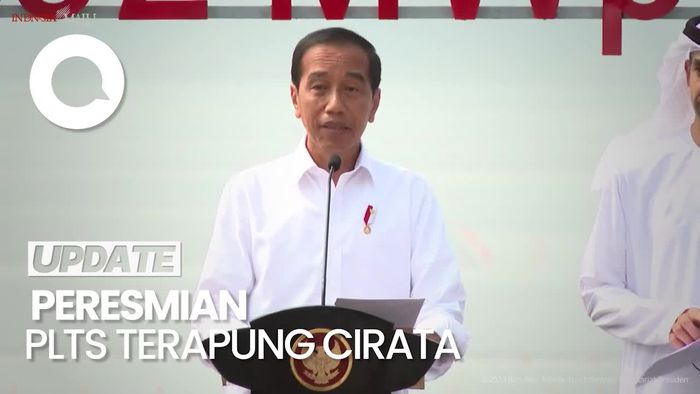Momen Presiden Jokowi Resmikan PLTS Terapung Cirata 192 MWp