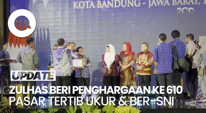 Mendag Beri Penghargaan ke 610 Pasar Tertib Ukur & Ber-SNI