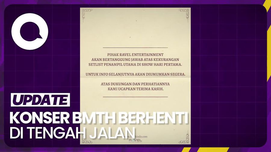 Soal Konser BMTH Dihentikan, Promotor Janji Tanggung Jawab