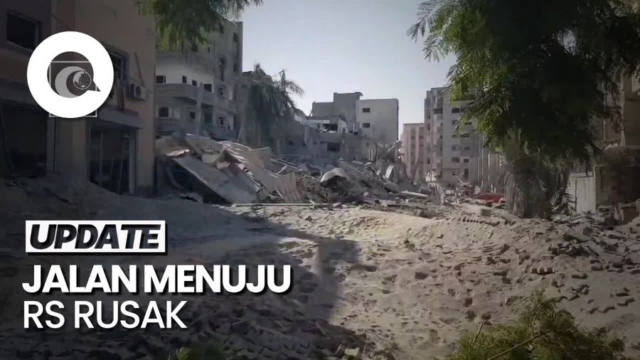 Penampakan Dampak Serangan Israel di Dekat RS Indonesia di Gaza