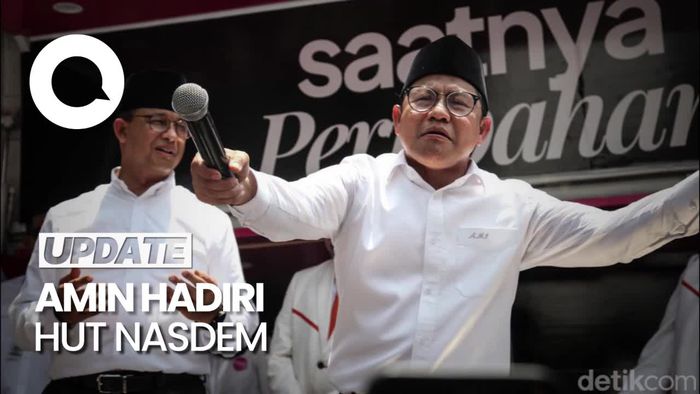 Anies dan Cak Imin Hadiri HUT ke-12 Partai NasDem