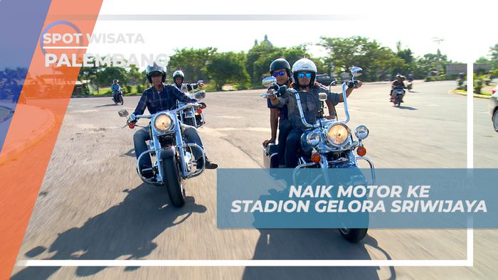Serunya Naik Moge Menuju Stadion Kebanggaan Laskar Wong Kito, Palembang