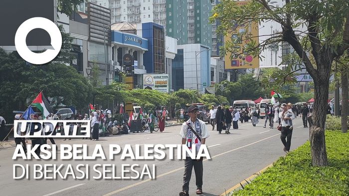 Massa Aksi Bela Palestina Bubar, Jalan Ahmad Yani Bekasi Kembali Dibuka