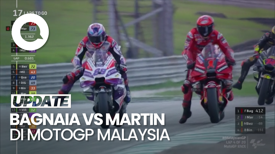 Momen Sengit Bagnaia Vs Martin di MotoGP Malaysia