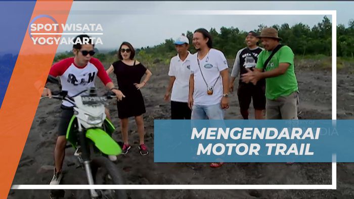 Pacu Adrenalin Melintasi Trek Terjal Naik Motor Trail di Kaki Merapi, Yogyakarta