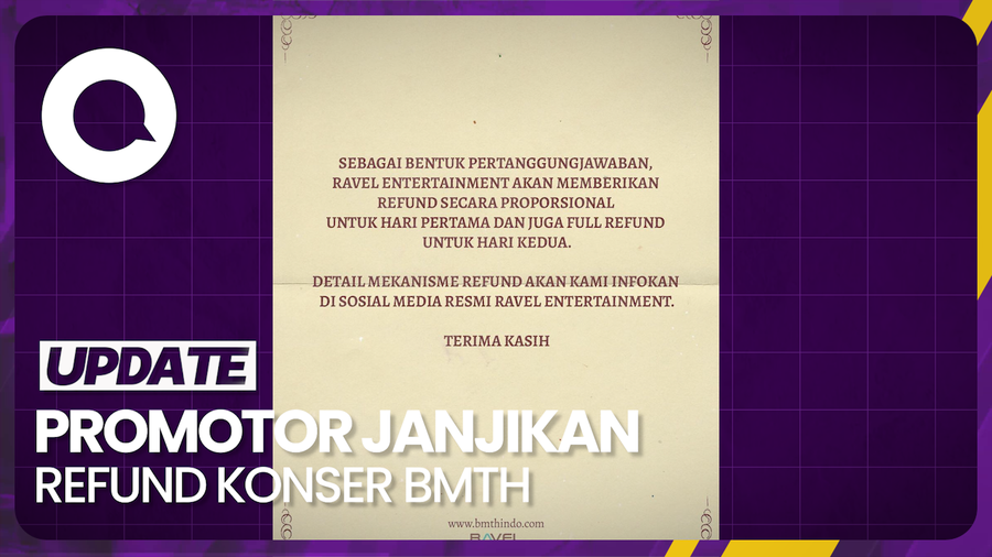Refund Tiket Konser BMTH Bakal Dimulai Besok